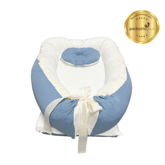 Cuna Colecho Estándar Maternelle Reversible - Modelo Azul Apego - Ideal para Lactancia Materna