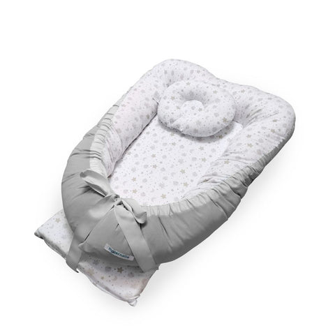 Cuna Colecho Grande Reversible Melangue Luna Estrellas | Maternelle