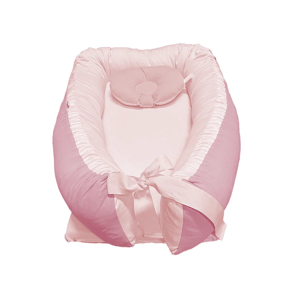 Cuna Colecho Grande Maternelle Rosado Apego, versátil, lactancia, reversible