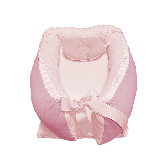 Cuna Colecho Grande Maternelle Rosado Apego, versátil, lactancia, reversible
