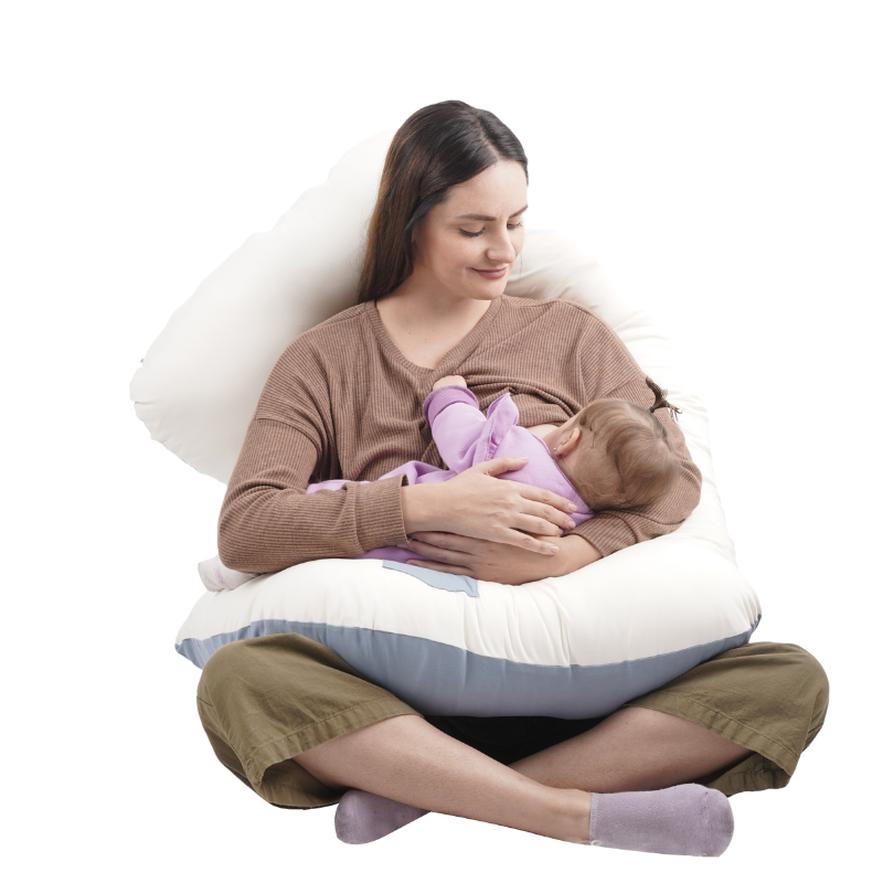 Cojín Multifuncional Maternelle Azul Apego, para embarazadas , soporte lumbar, comodidad del bebé, almohada de lactancia