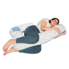Cojín Multifuncional maternelle  Celeste Estrellas,para embarazadas, soporte lumbar, comodidad del bebé, almohada de lactancia