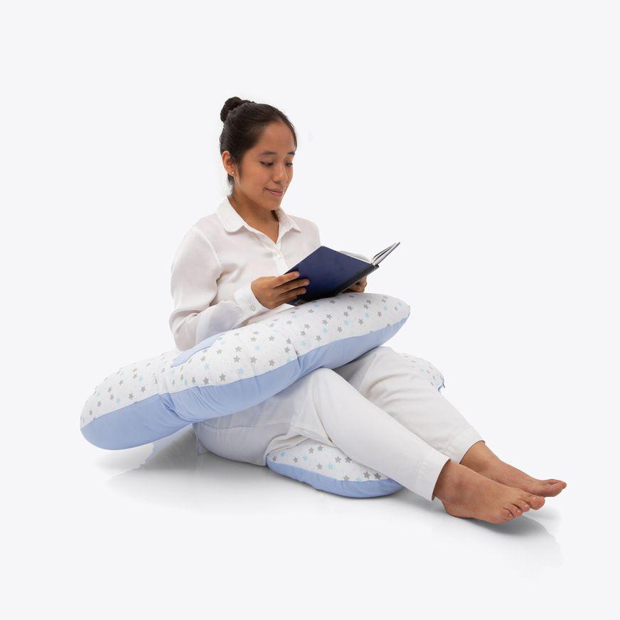 Cojín Multifuncional maternelle  Celeste Estrellas,para embarazadas, soporte lumbar, comodidad del bebé, almohada de lactancia