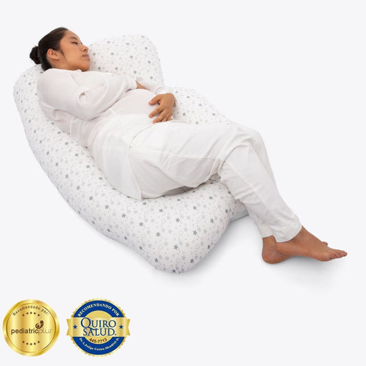 Cojín Multifuncional maternelle  Melange Estrellas, para embarazadas, soporte lumbar, comodidad del bebé, almohada de lactancia