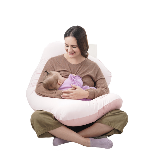 Cojín Multifuncional Maternelle Rosado Apego para embarazadas , soporte lumbar, comodidad del bebé, almohada de lactancia