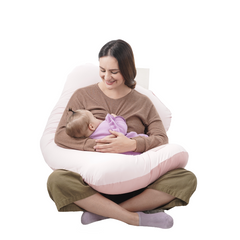 Cojín Multifuncional Maternelle Rosado Apego para embarazadas , soporte lumbar, comodidad del bebé, almohada de lactancia