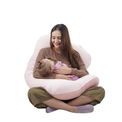 Cojín Multifuncional Maternelle Rosado Apego para embarazadas , soporte lumbar, comodidad del bebé, almohada de lactancia
