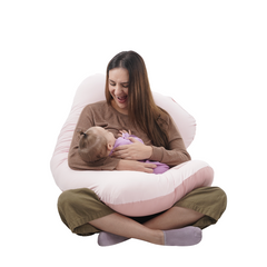 Cojín Multifuncional Maternelle Rosado Apego para embarazadas , soporte lumbar, comodidad del bebé, almohada de lactancia