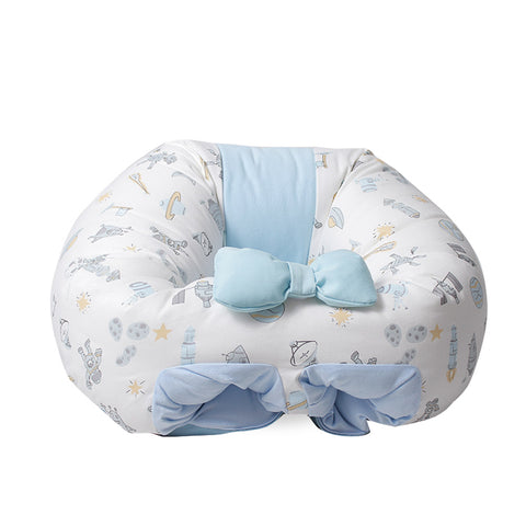 Puff de Descanso Bebé Celeste espacial, soporte 360, desmontable, hipoalergénico