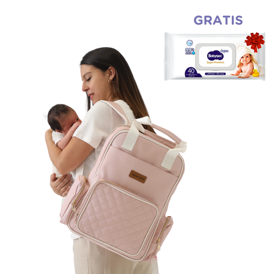 Mochila Pañalera Rosada Maternelle 2 en 1 Convertible a cambiador portátil