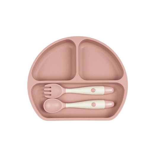 Set de Alimentación de Silicona – Plato con tapa + Cubiertos con estuche