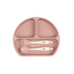Set de Alimentación de Silicona – Plato con tapa + Cubiertos con estuche