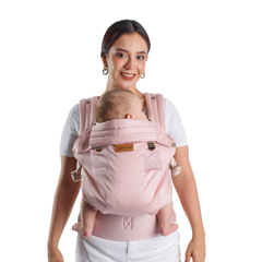 Mochila ergonómica premium maternelle palo rosa, fresco y resistente, soporte cervical, canguro, portabebé