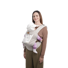 Mochila Portabebé Ergonómica 4 en 1 Maternelle - Modelo Plomo Cometa - Adaptable y Confortable