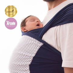 Fular Ergonómico Maternelle Azul Puntos para bebé en los primeros meses, portabebé