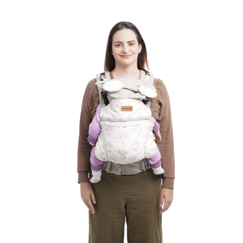 Mochila Ergonómica Evolutiva 4 en 1 Plomo Arcoiris | Maternelle