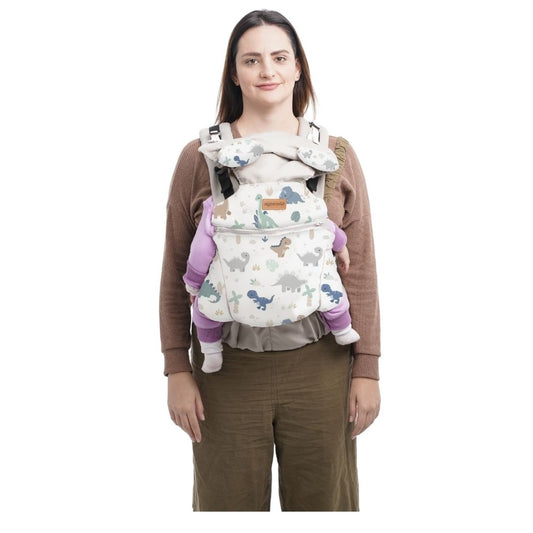 Mochila Ergonómica Evolutiva 4 en 1 maternelle  Plomo Dinosaurio, canguro, portabebé