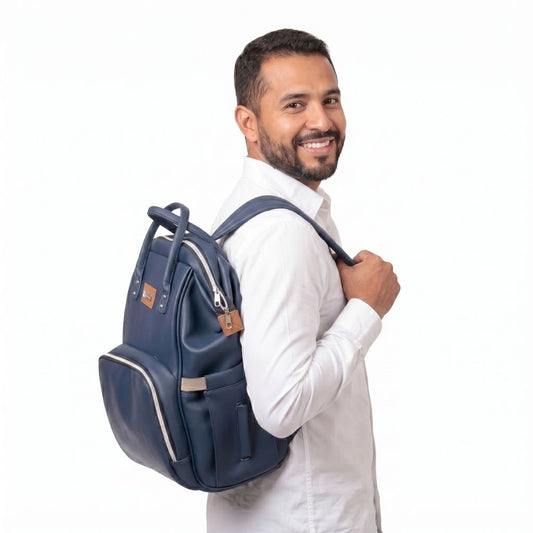 Mochila pañalera Azul Maternelle para bebé