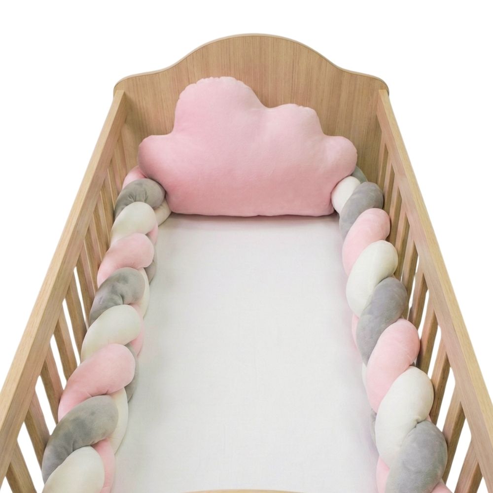 Protector de baranda de cuna trenzado