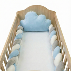 Protector de baranda de cuna trenzado