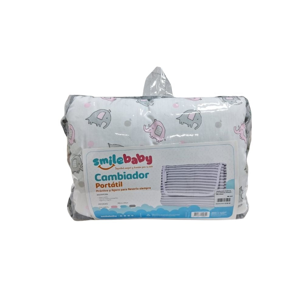 Cambiador Portatil Elefantitos, higiénico, seguro, amigable, acolchado