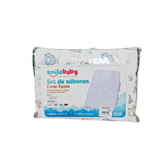 Set de Sabanas cuna Elefantitos 3pzas - Smilebaby
