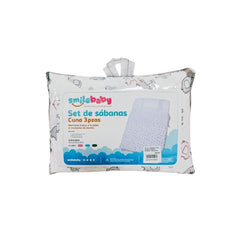 Set de Sabanas cuna Elefantitos 3pzas - Smilebaby