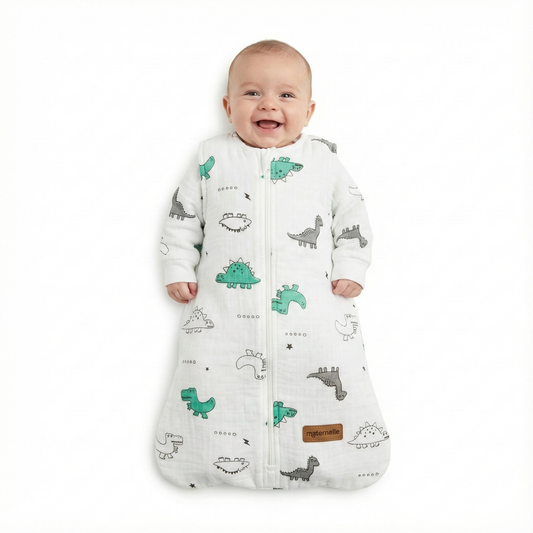 Saquito de dormir Brezze 2 en 1 Dinosaurio - Muselina