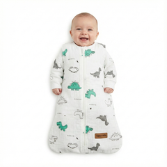 Saquito de dormir Brezze 2 en 1 Dinosaurio - Muselina