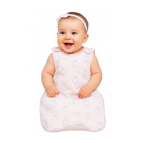 Saquito de dormir Breeze Rosado Conejo de Muselina | Maternelle