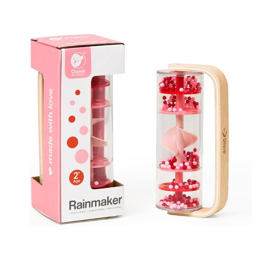 Rainmaker de Classic World - Juguete para bebés Rainmaker - Juguetes sensoriales para bebés - Juguete con instrumento auditivo - Juguetes para bebés de 2 años en adelante - Ideal para rellenar medias navideñas, azul