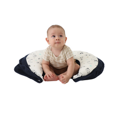 ALMOHADA DE LACTANCIA CONVERTIBLE EN BOLSO - AZUL NUBE