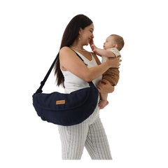 ALMOHADA DE LACTANCIA CONVERTIBLE EN BOLSO - AZUL NUBE