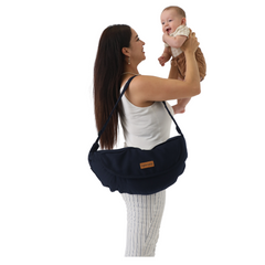 ALMOHADA DE LACTANCIA CONVERTIBLE EN BOLSO - AZUL NUBE