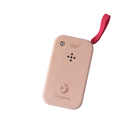MY FIRST CELL PHONE- Teléfono de simulación de madera para niños con sonidos divertidos