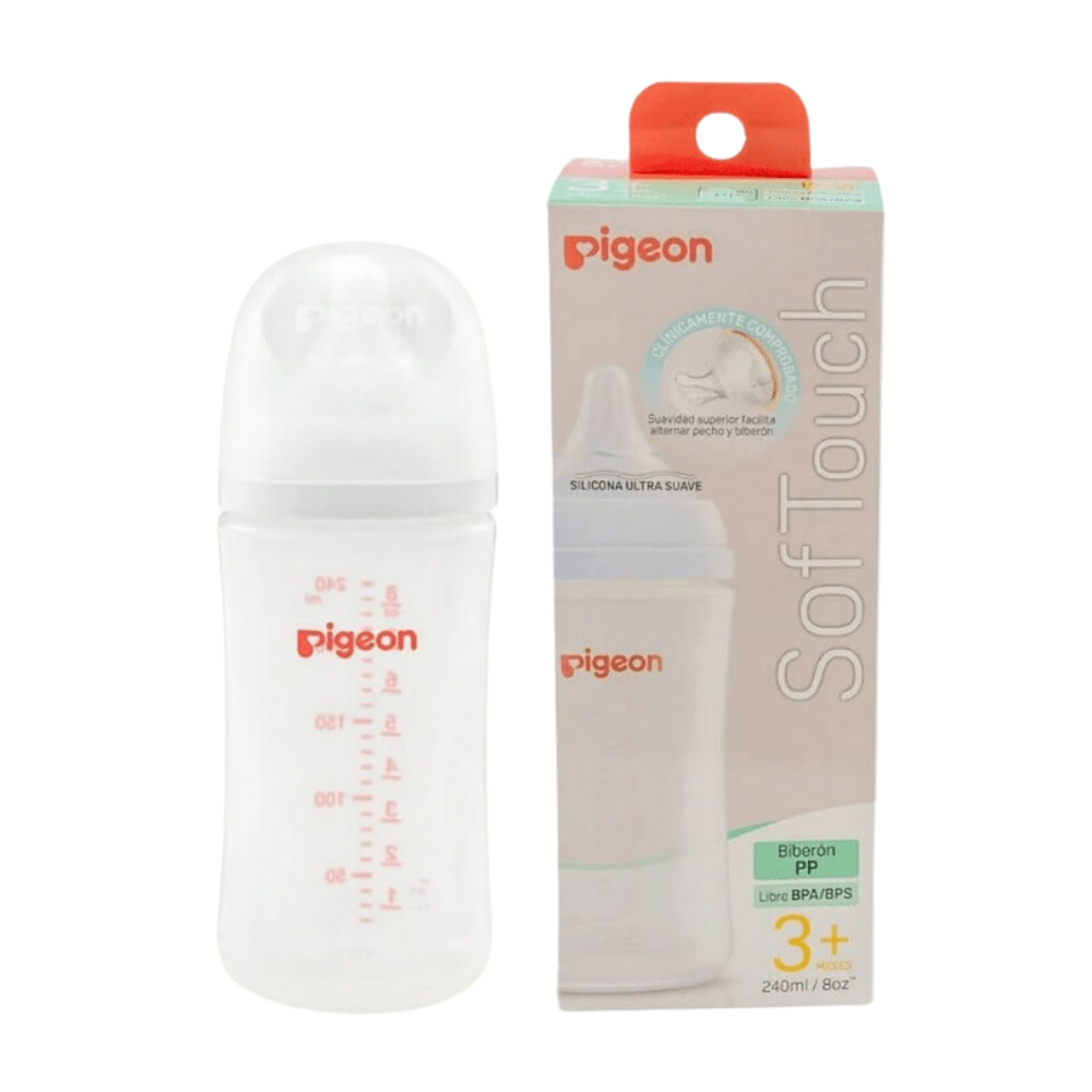 BIBERÓN  SOFTOUCH  PERISTÁLTICPLUS BPA FREE BOCA ANCHA 330ML ROSCA BLANCA