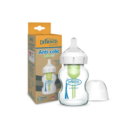 BIBERÓN DE VIDRIO OPTIONS+ BOCA ANCHA 5OZ.