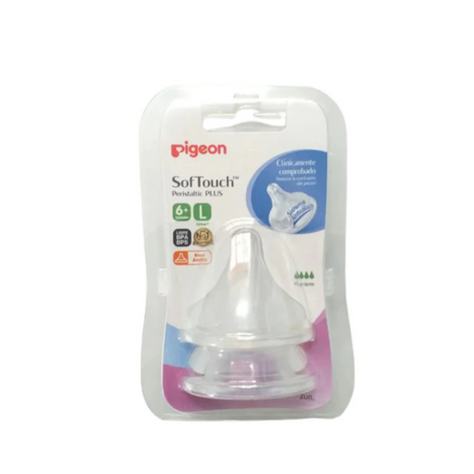 Chupete/Tetina Peristáltica boca ancha "L" 2unid - Pigeon