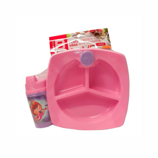 COMBO PLATO TERMICO + VASO C/PICO