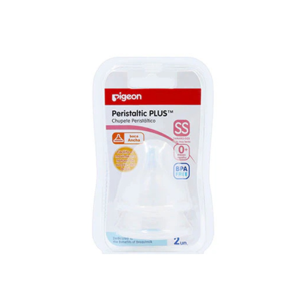 PIGEON PERISTALTIC PLUS CHUPETE BOCA ANCHA "S" 2 UND