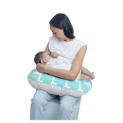 Almohada de Lactancia y Estimulación 5 en 1 Maternelle - plomo jirafa, cojin de lactancia ( sin moño)
