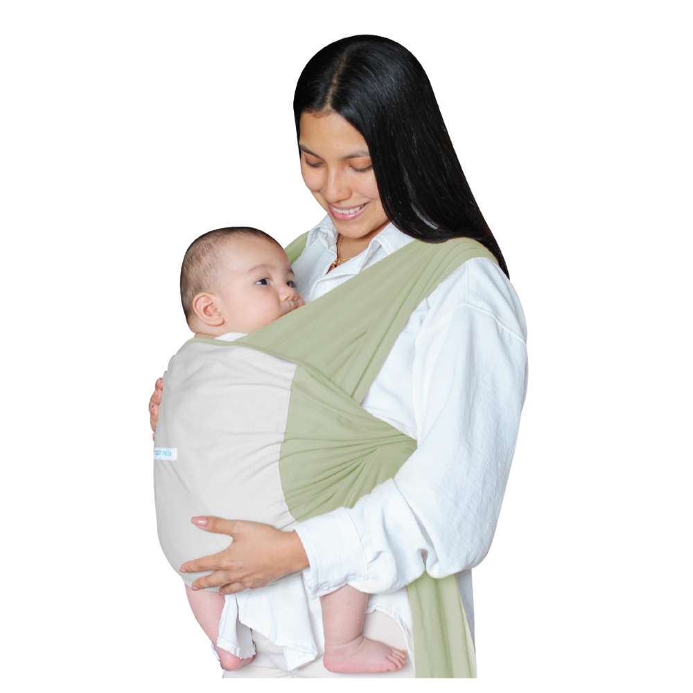 Fular Ergonómico maternelle Verde Apego para bebé en los primeros meses, portabebé