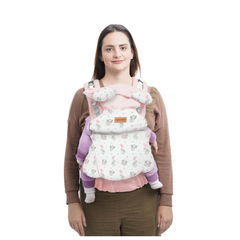 Mochila Ergonómica Evolutiva 4 en 1 maternelle Rosado elefante, canguro, portabebé