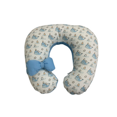 Almohada de Lactancia y Estimulación 5 en 1 maternelle Celeste Pinguino, colecho, soporte de espalda, cojín de lactancia