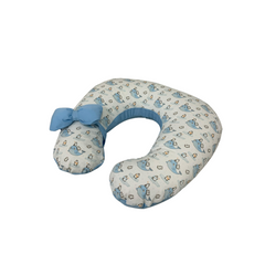 Almohada de Lactancia y Estimulación 5 en 1 maternelle Celeste Pinguino, colecho, soporte de espalda, cojín de lactancia