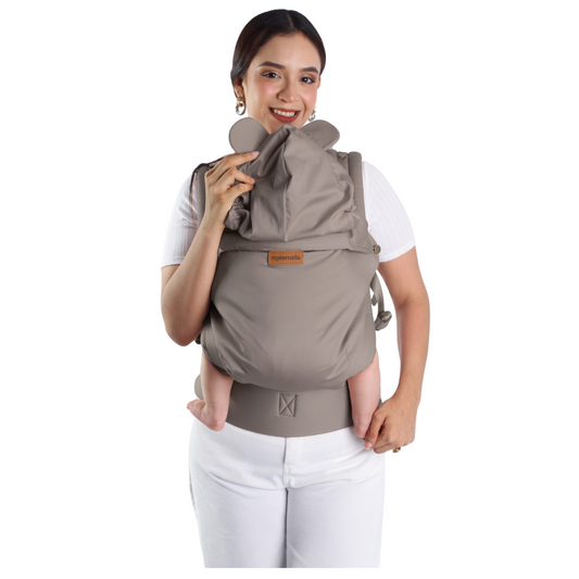 Mochila ergonómica premium maternelle Cocoa, fresco y resistente, soporte cervical, canguro, portabebé