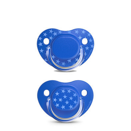 Chupon con Tetina Fisiológica 6-18 M x 2 unid The Basics Azul - Suavinex