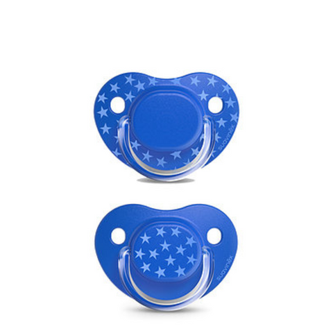 Chupon con Tetina Fisiológica 6-18 M x 2 unid The Basics Azul - Suavinex
