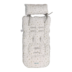 Colchoneta para Coches maternelle luna estrella, para coche de paseo o en la silla de auto,acolchado, suave, reversible, adaptable (Copia)