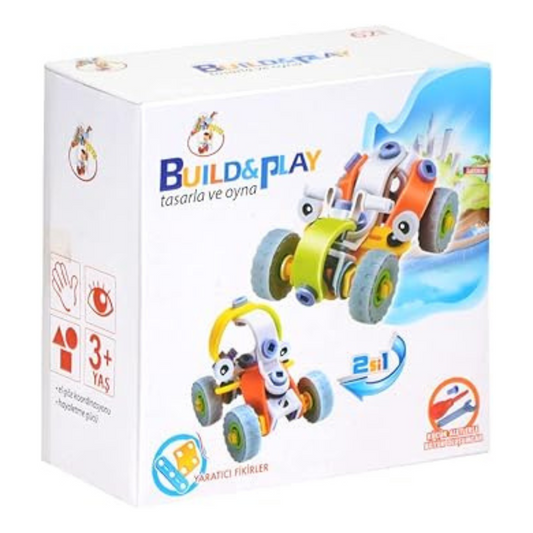 BUILD&PLAY-JUGUETE DIDACTICO PARA ENCAJAR Y ARMAR DE 62 PIEZAS DE 3 A + - HANYE